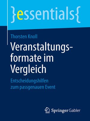 cover image of Veranstaltungsformate im Vergleich